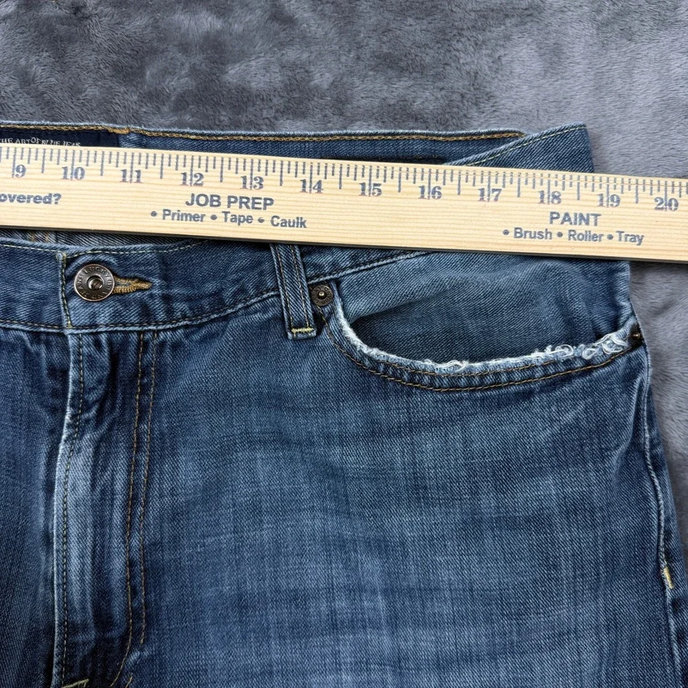 Lucky Brand 361 Vintage Straight Jeans Mens 36x32 Blue Premium Italian Denim